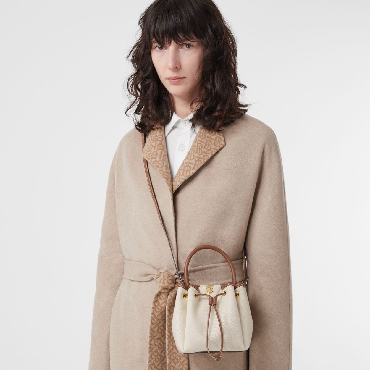 Monogram Motif Canvas and Leather Bucket Bag - 3