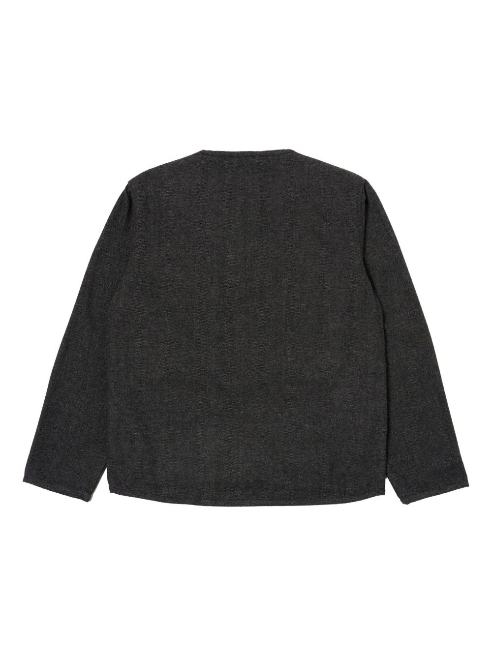 collarless jacket - 2