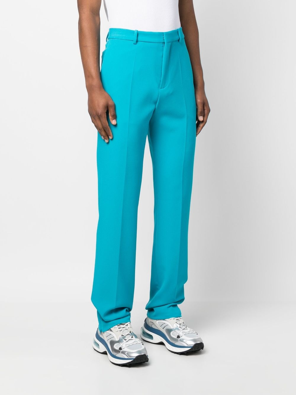 straight-leg wool trousers - 5