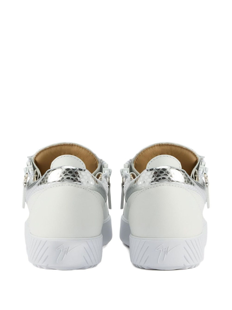 Gail zip-detail leather sneakers 3