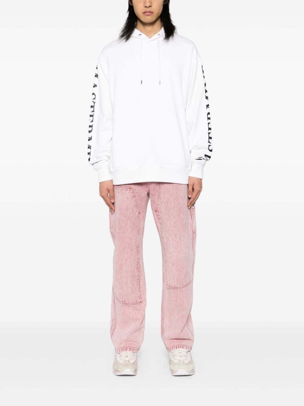logo print hoodie - 2