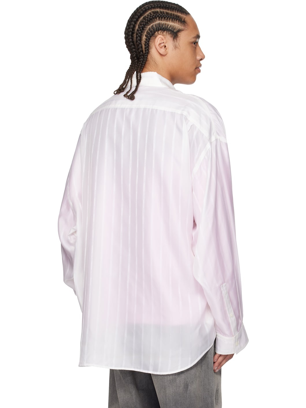 White Button-Up Shirt - 3