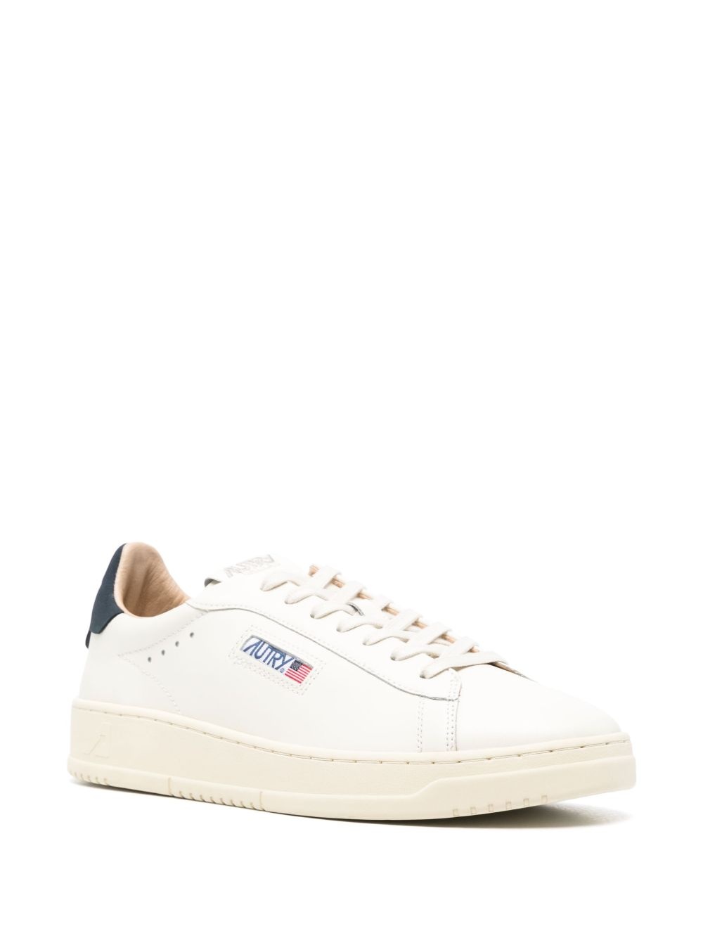logo-appliqué leather sneakers - 2