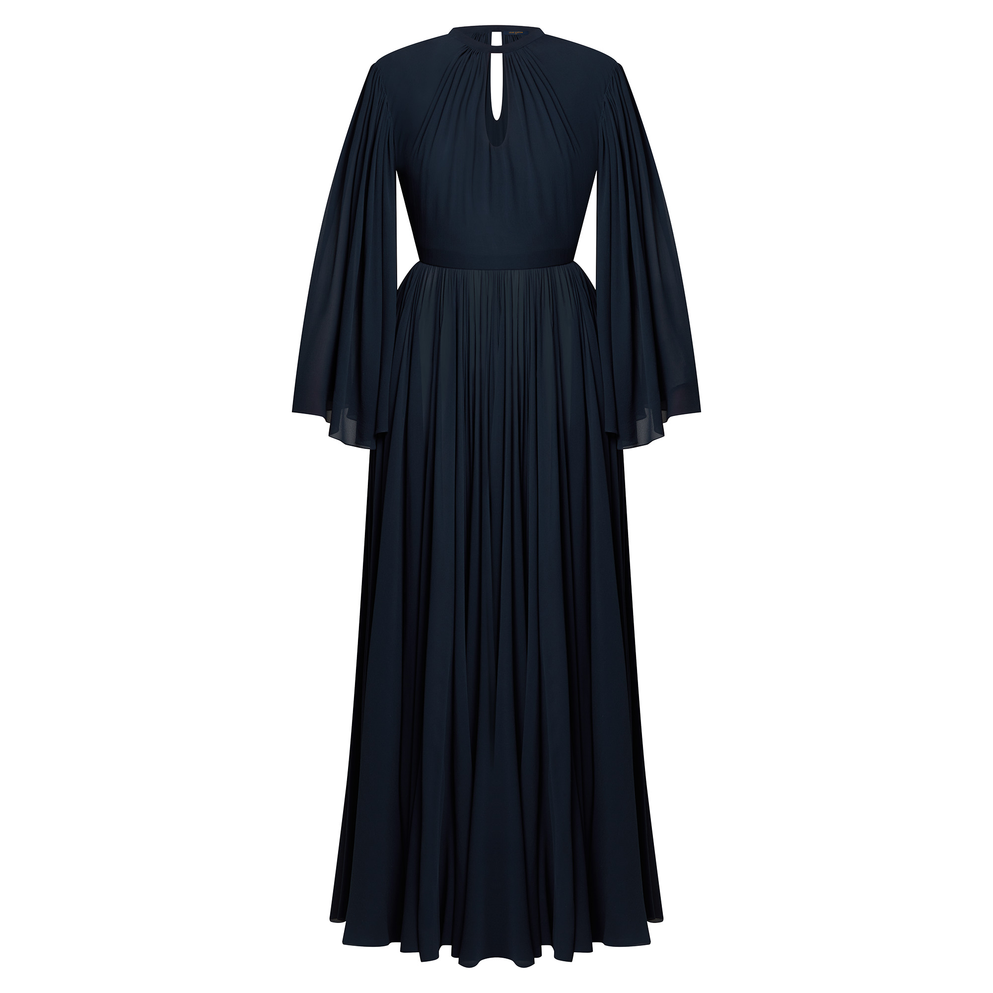 Long-Sleeved Keyhole Gown - 1