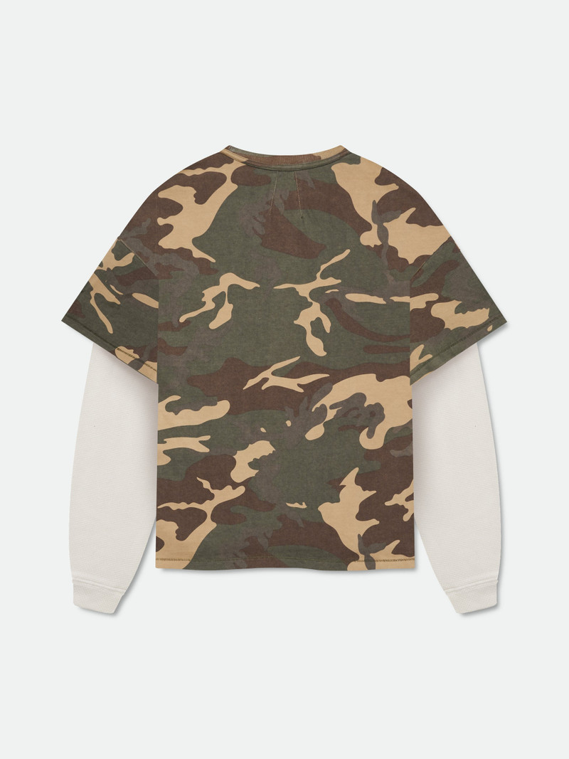 Rhude CAMO DOUBLE-LAYERED TEE outlook