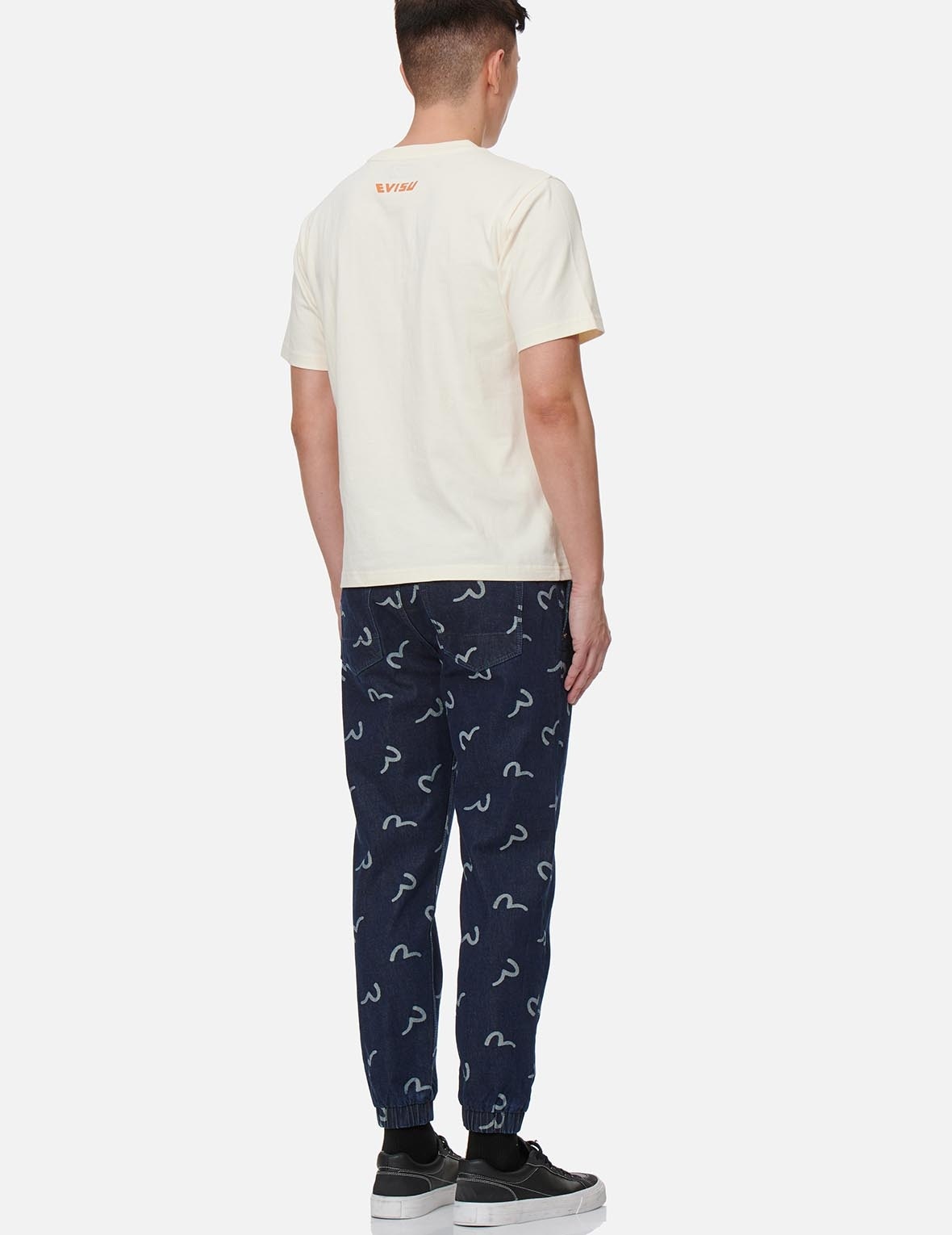 ALLOVER SEAGULL JACQUARD DENIM JOGGER PANTS - 4