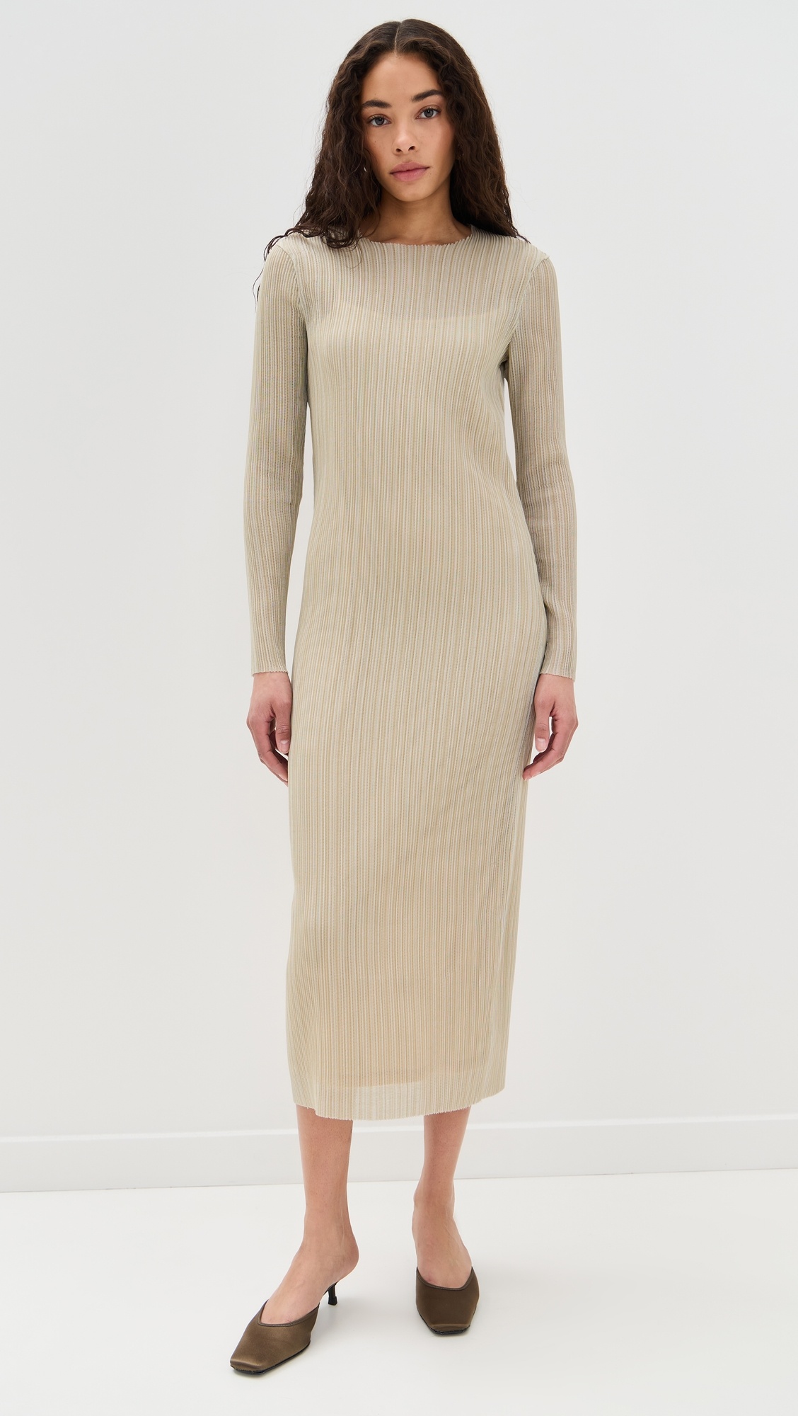 Crew Neck Dress - 1