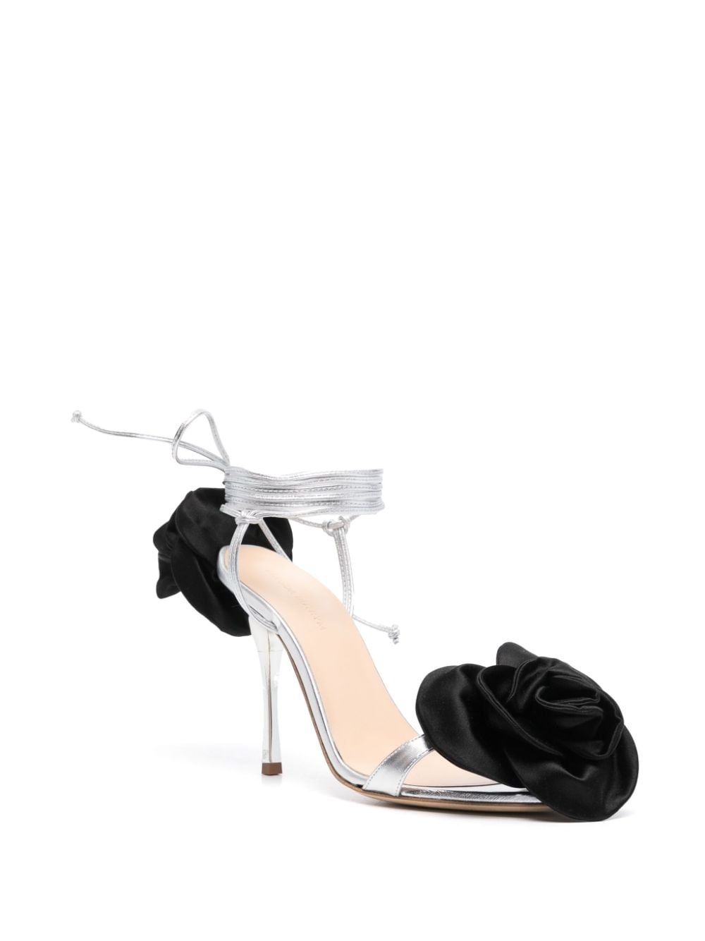 110mm floral-appliqué sandals - 2