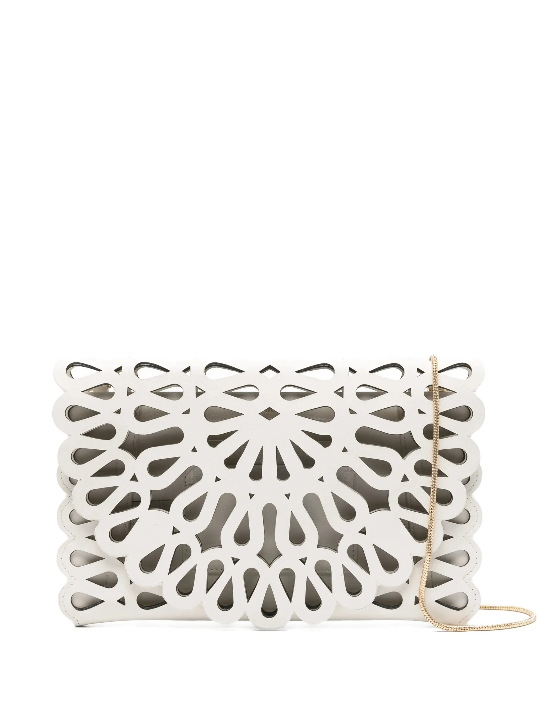 laser-cut leather clutch - 1