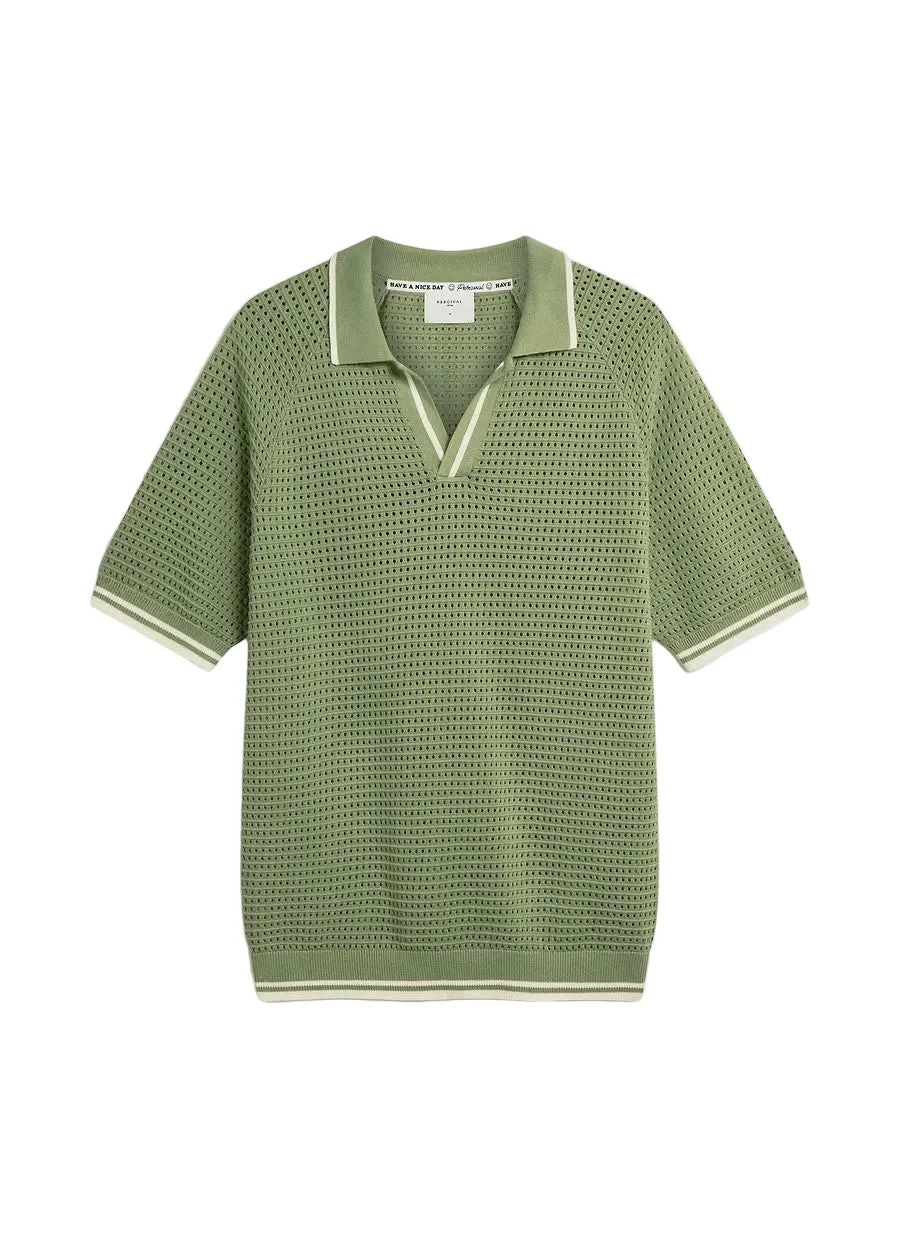Tennis Boxy Knitted Polo - 1