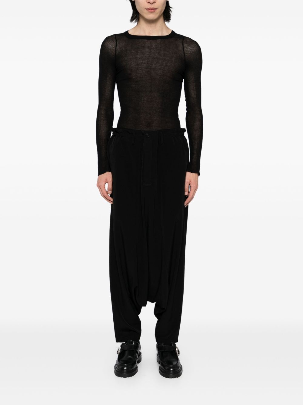 tuxedo gusset sarrouel trousers - 2