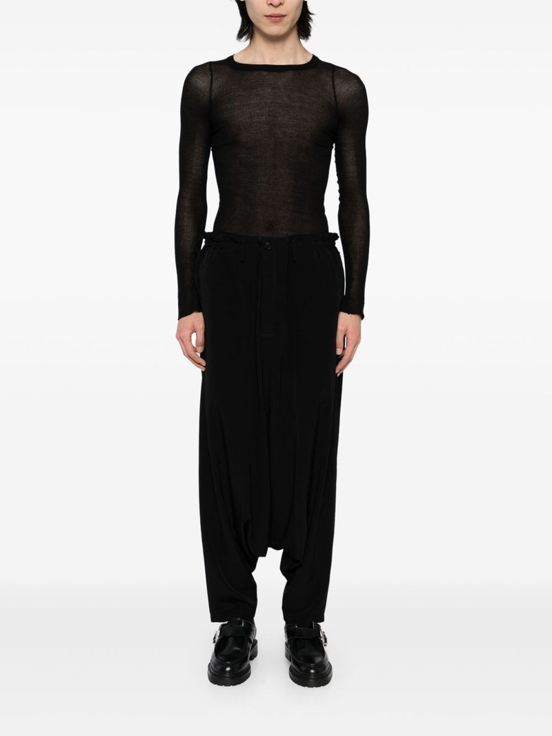 Yohji Yamamoto tuxedo gusset sarrouel trousers outlook