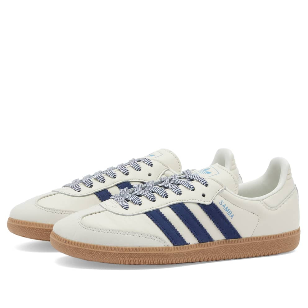 (WMNS) adidas Samba OG 'Off White Dark Blue' JI3907 - 2