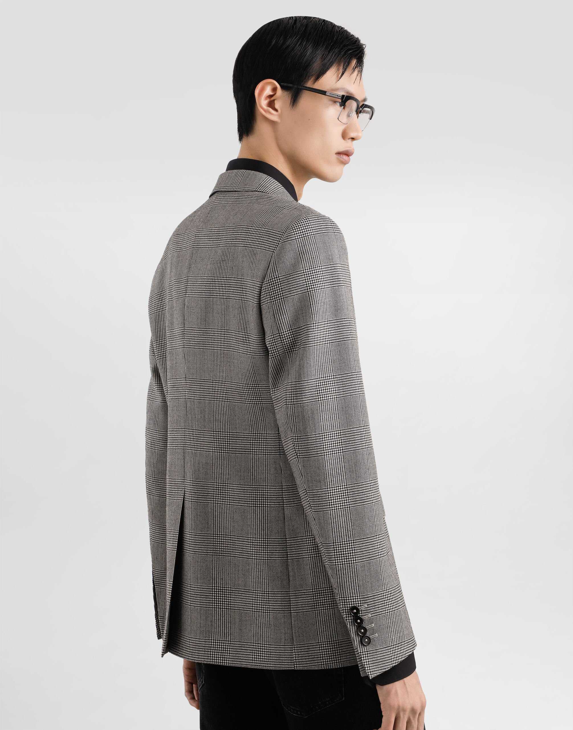 Glen plaid single-breasted sicilia light jacket - 3