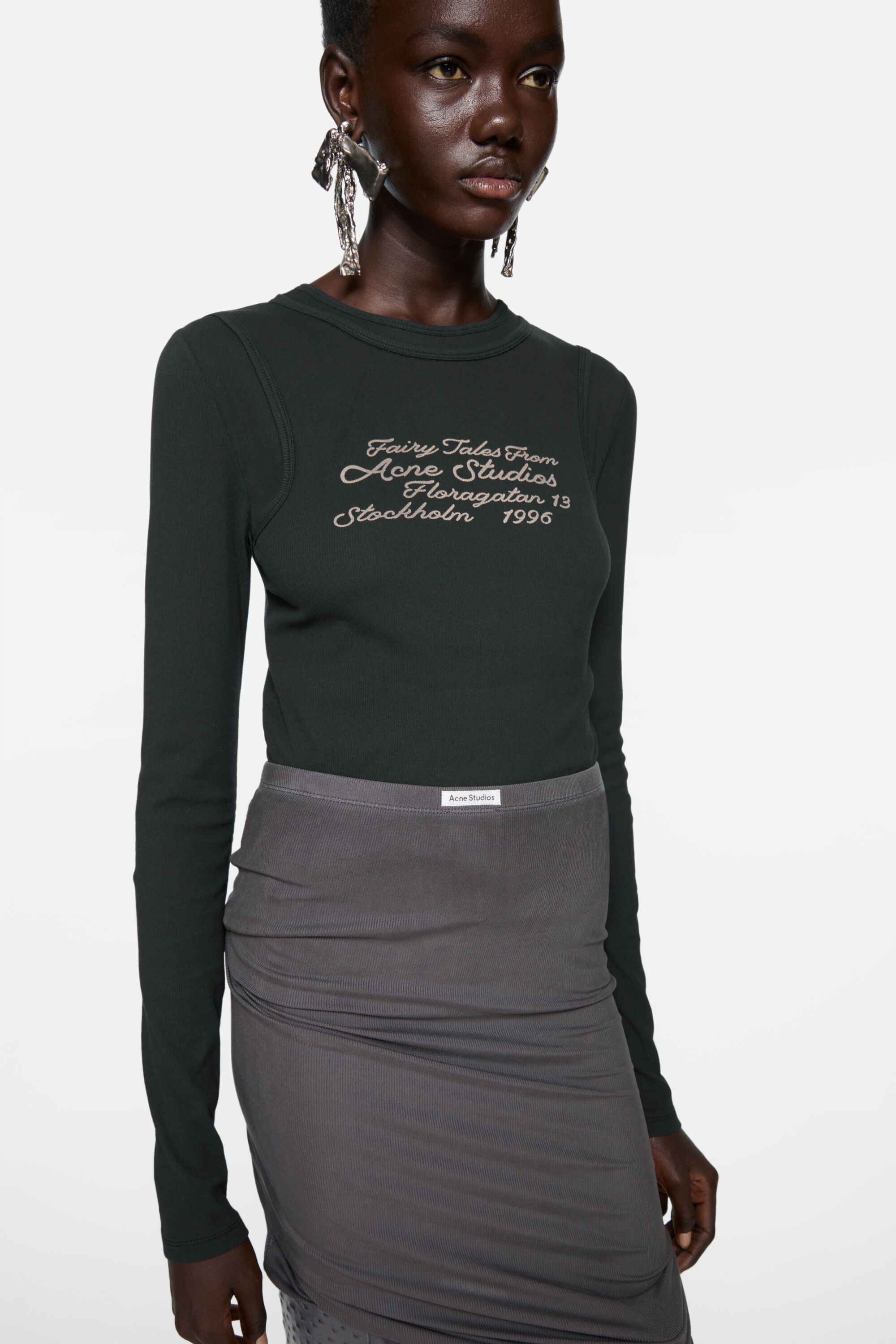 Layered long-sleeve t-shirt - Black - 4