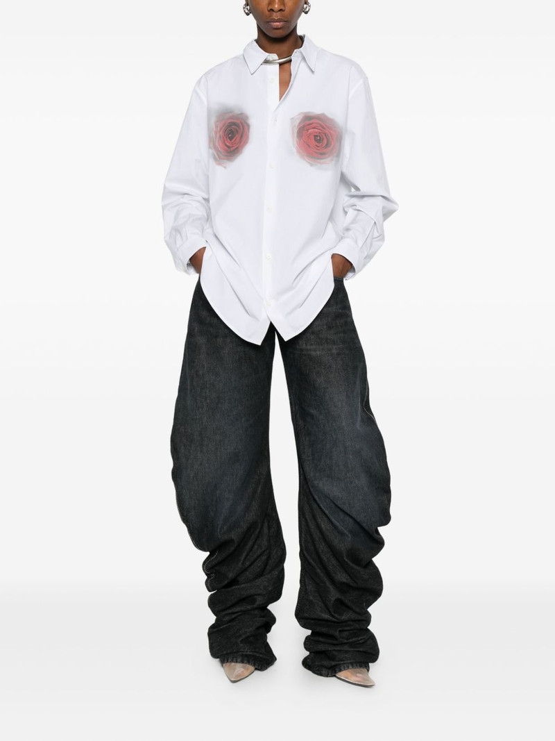 Jean Paul Gaultier rose-print shirt outlook