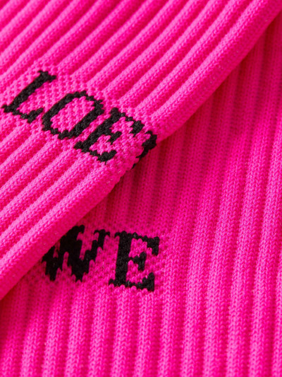 Loewe Logo-Intarsia Neon Stretch-Knit Socks outlook