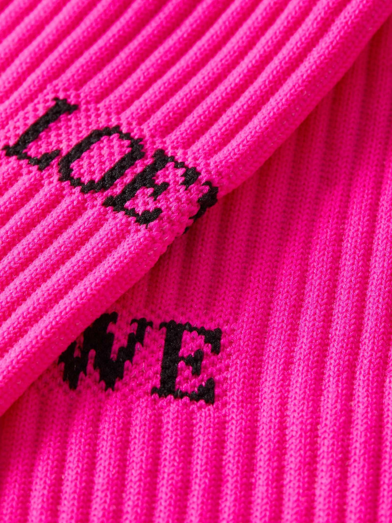 Loewe Logo-Intarsia Neon Stretch-Knit Socks outlook