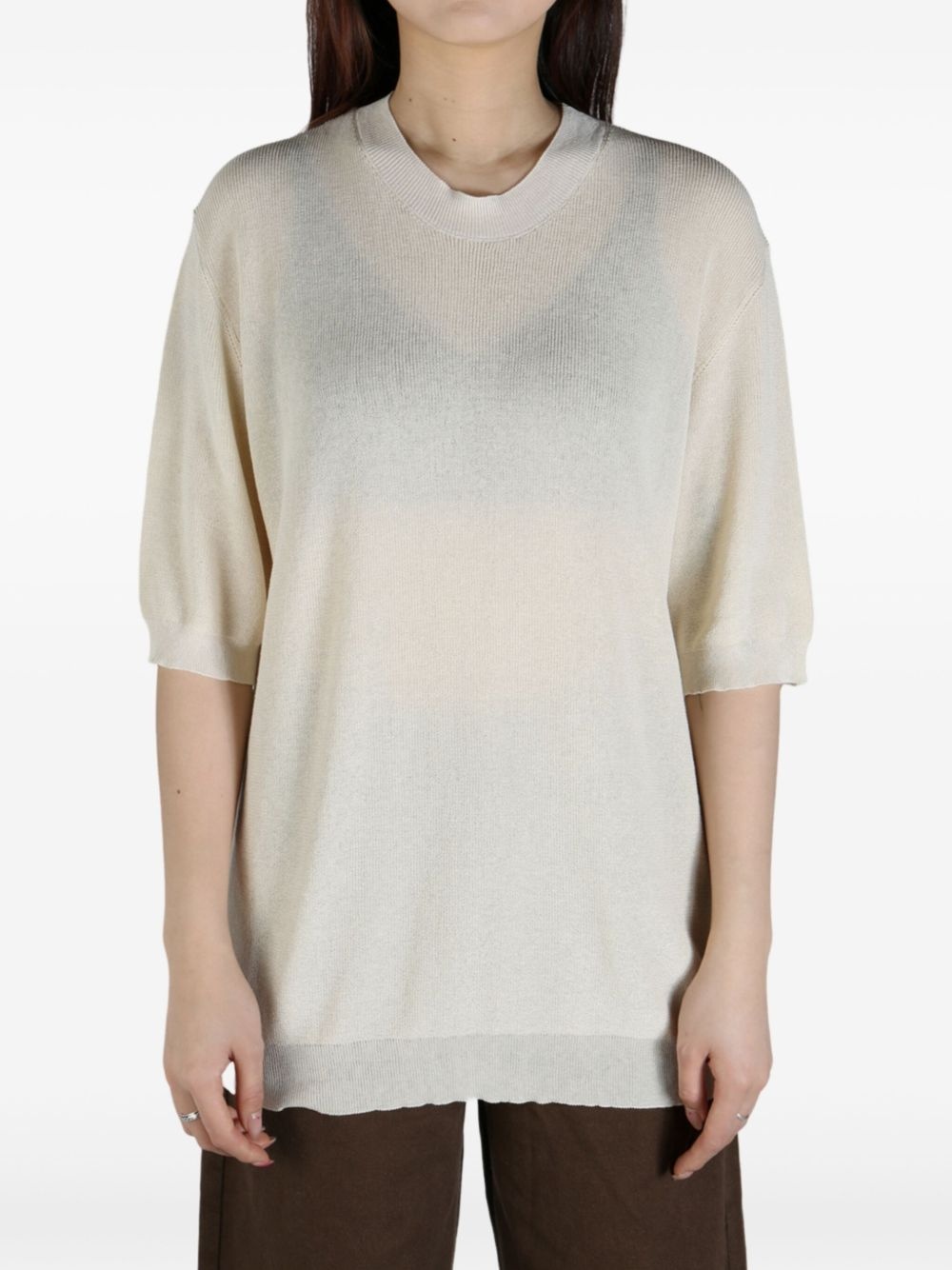 fine-knit T-shirt - 3