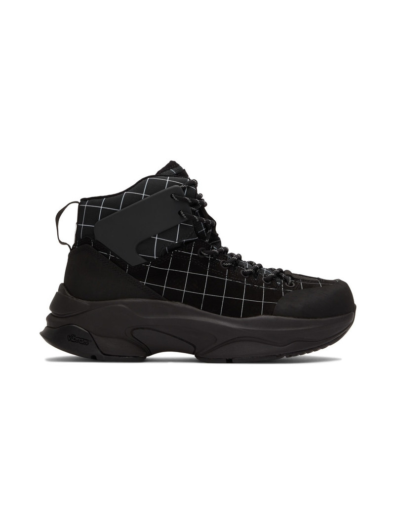 Black Grid Boots - 1