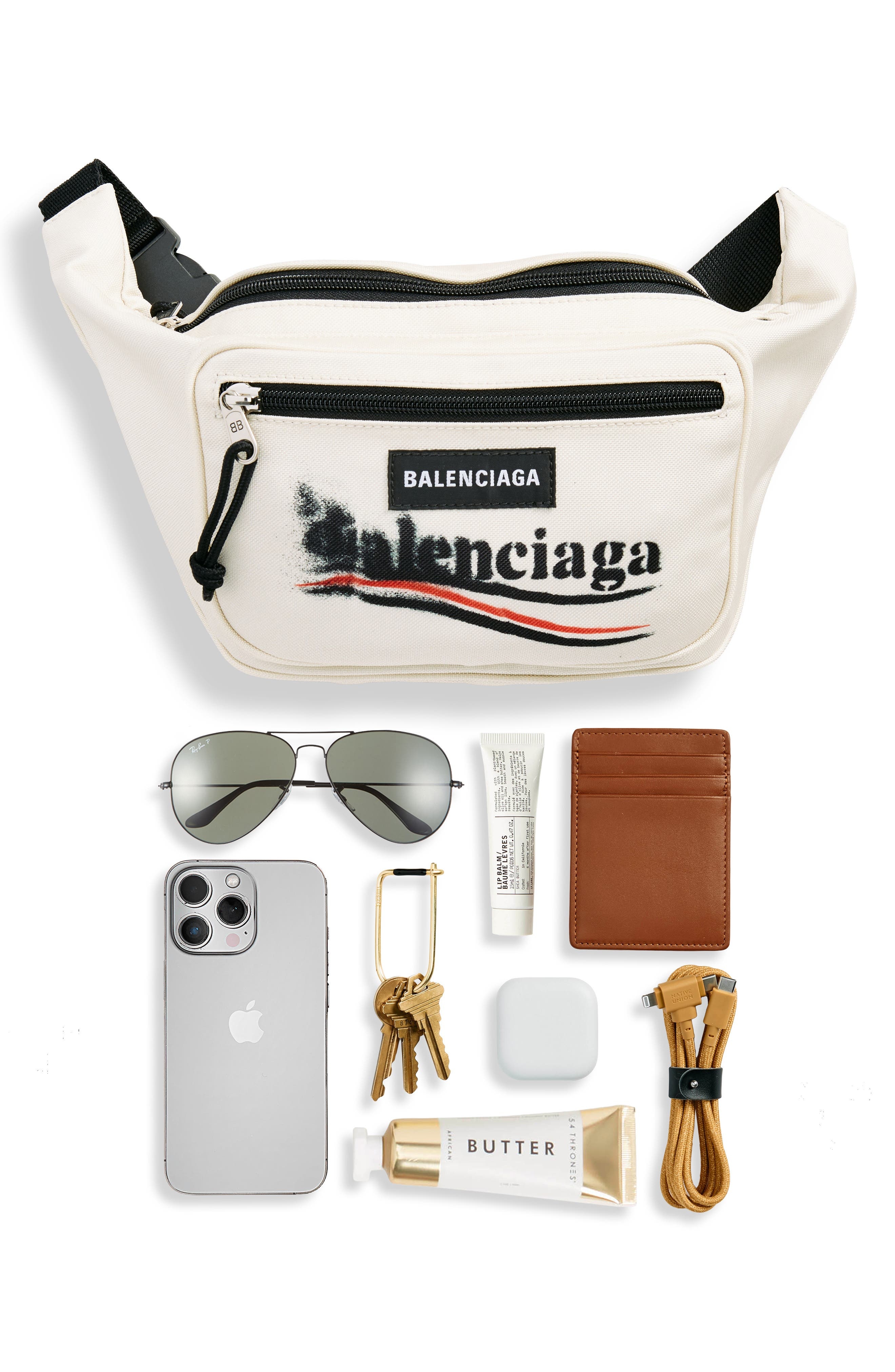 Balenciaga Explorer Beltpack Canvas Belt Bag in Ecru at Nordstrom - 6