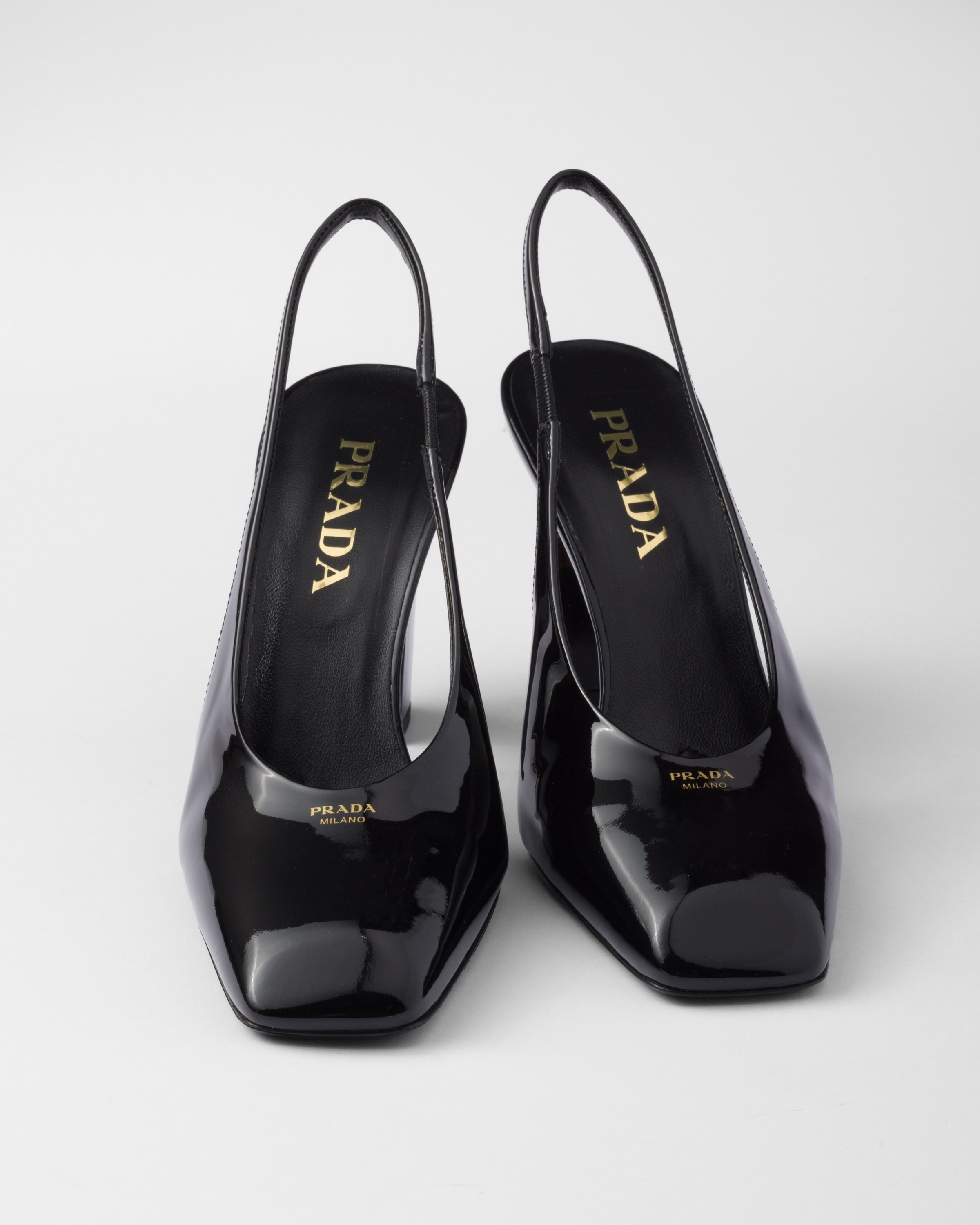 Patent leather slingback pumps - 5