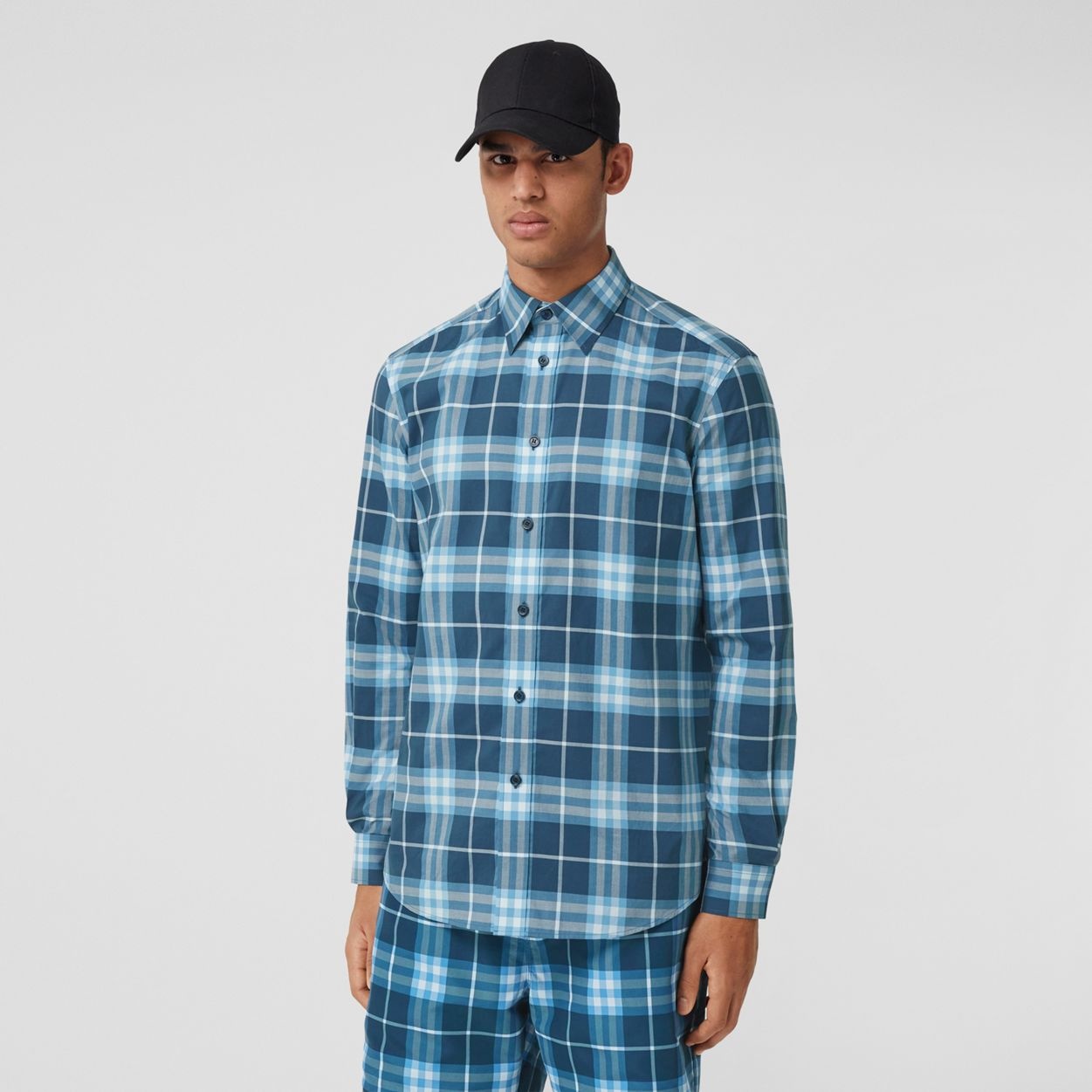 Check Cotton Poplin Shirt - 5