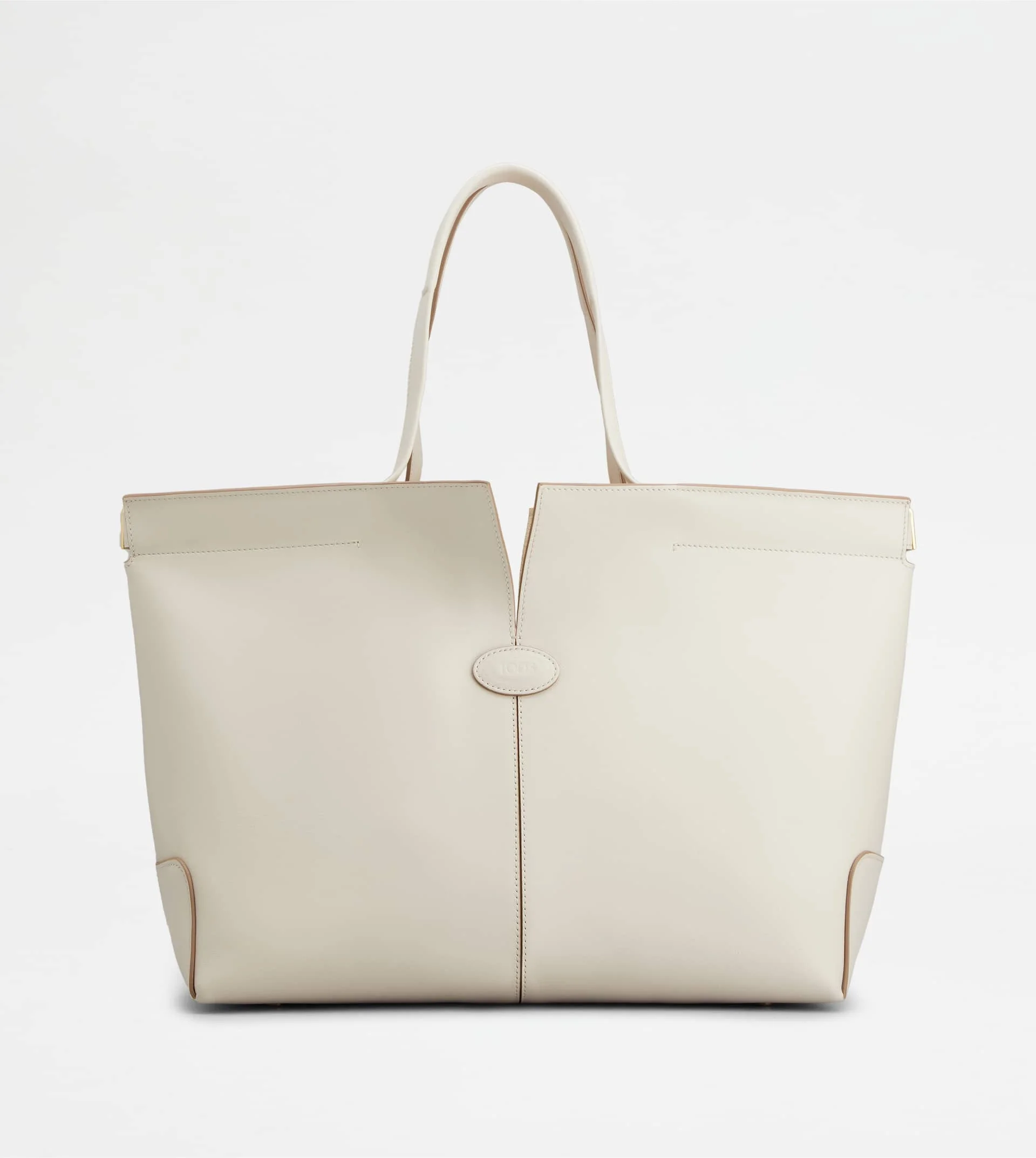 TOD'S DI BAG FOLIO IN LEATHER MEDIUM-SMALL - WHITE - 1