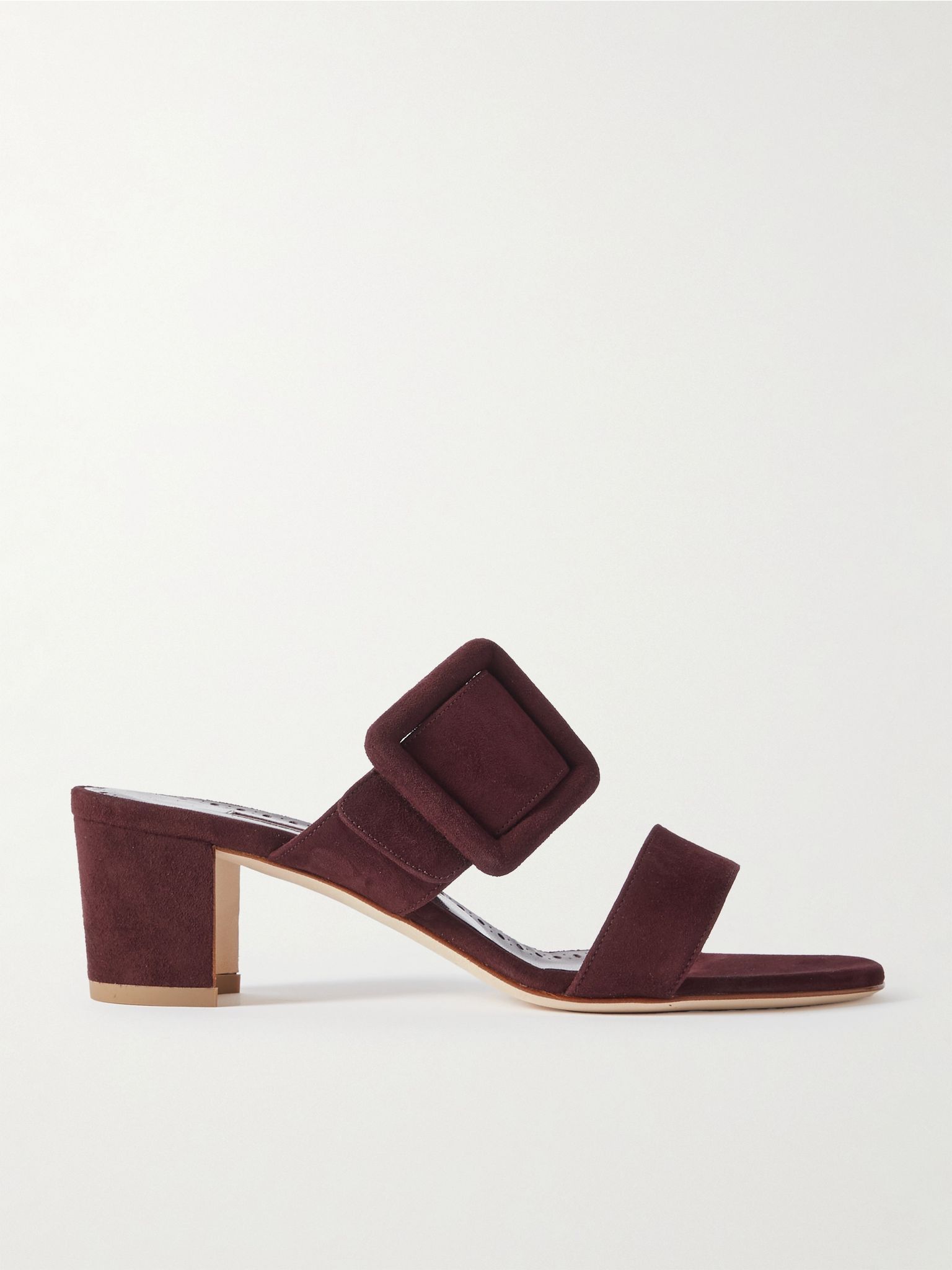 Titubanew 50 buckled suede sandals Burgundy - 1