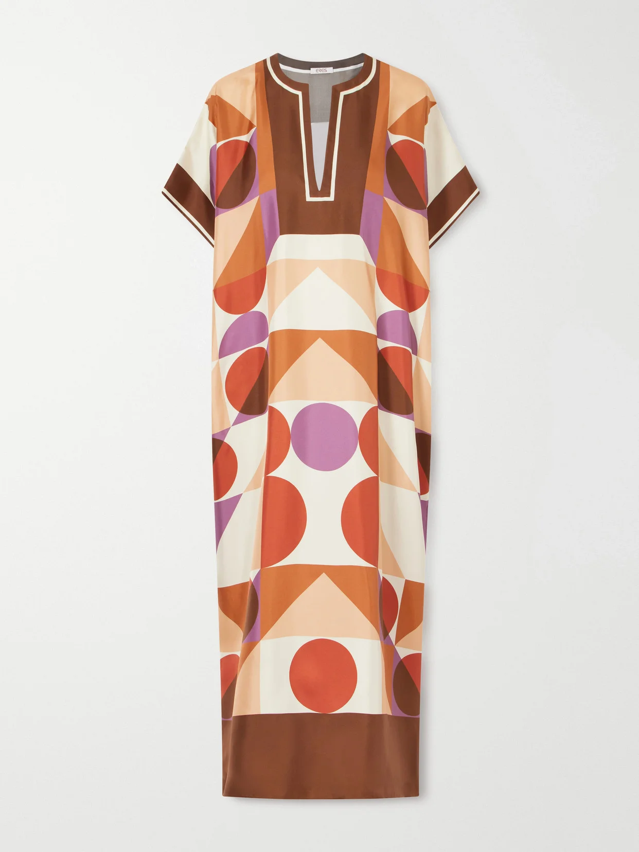 Marisa Silk-twill Kaftan - 1