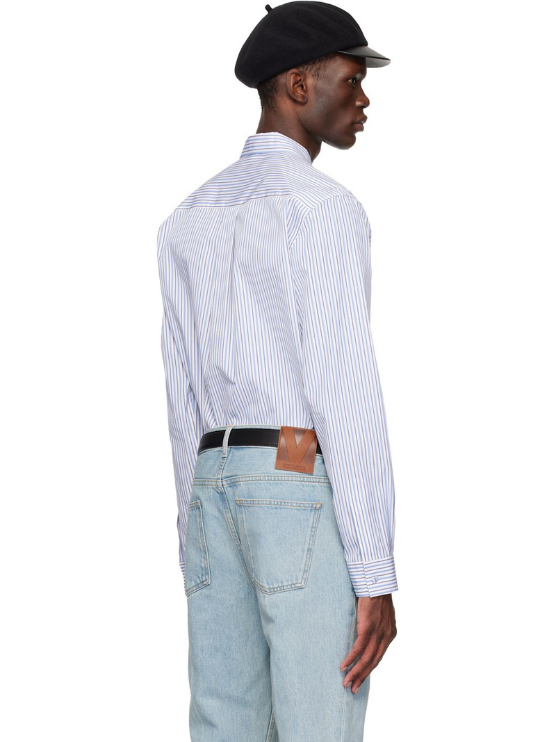 Blue & White VLogo Signature Classic Stripe Shirt 3