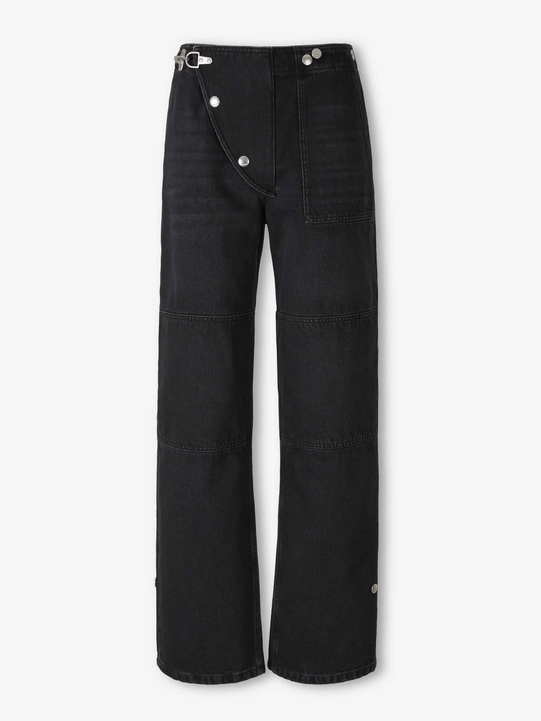 WIDE LEG COTTON JEANS - 1