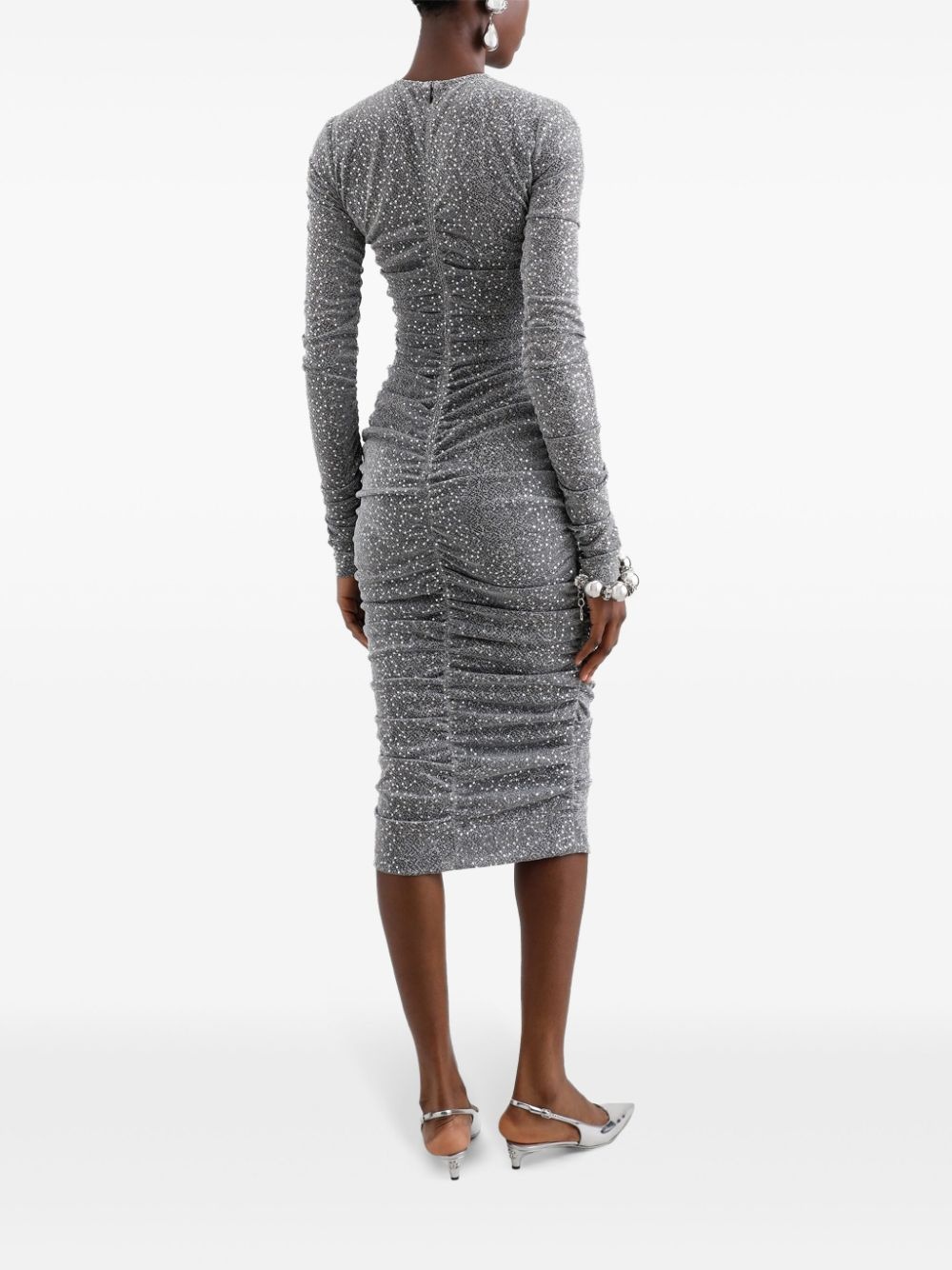 sequinned midi dress - 3