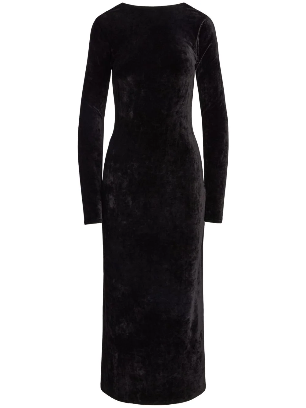 long sleeve velvet dress - 1