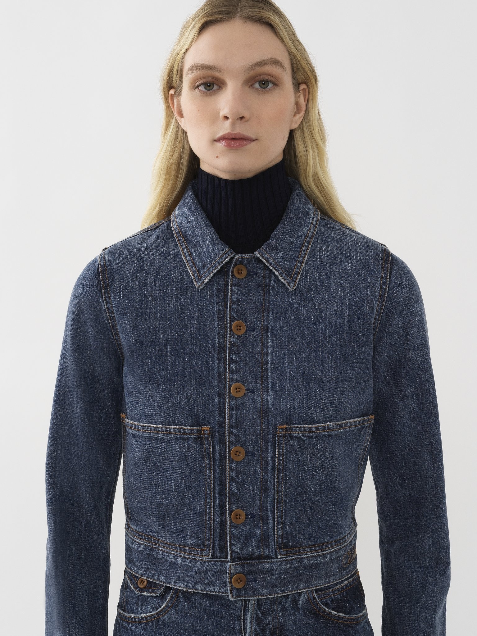 CROPPED DENIM JACKET - 2