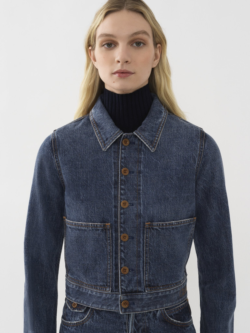Chloé CROPPED DENIM JACKET outlook