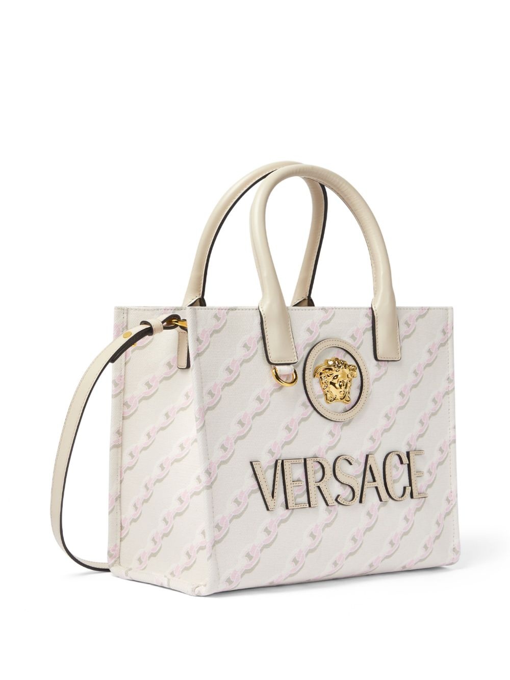 chain-stripes tote bag - 4