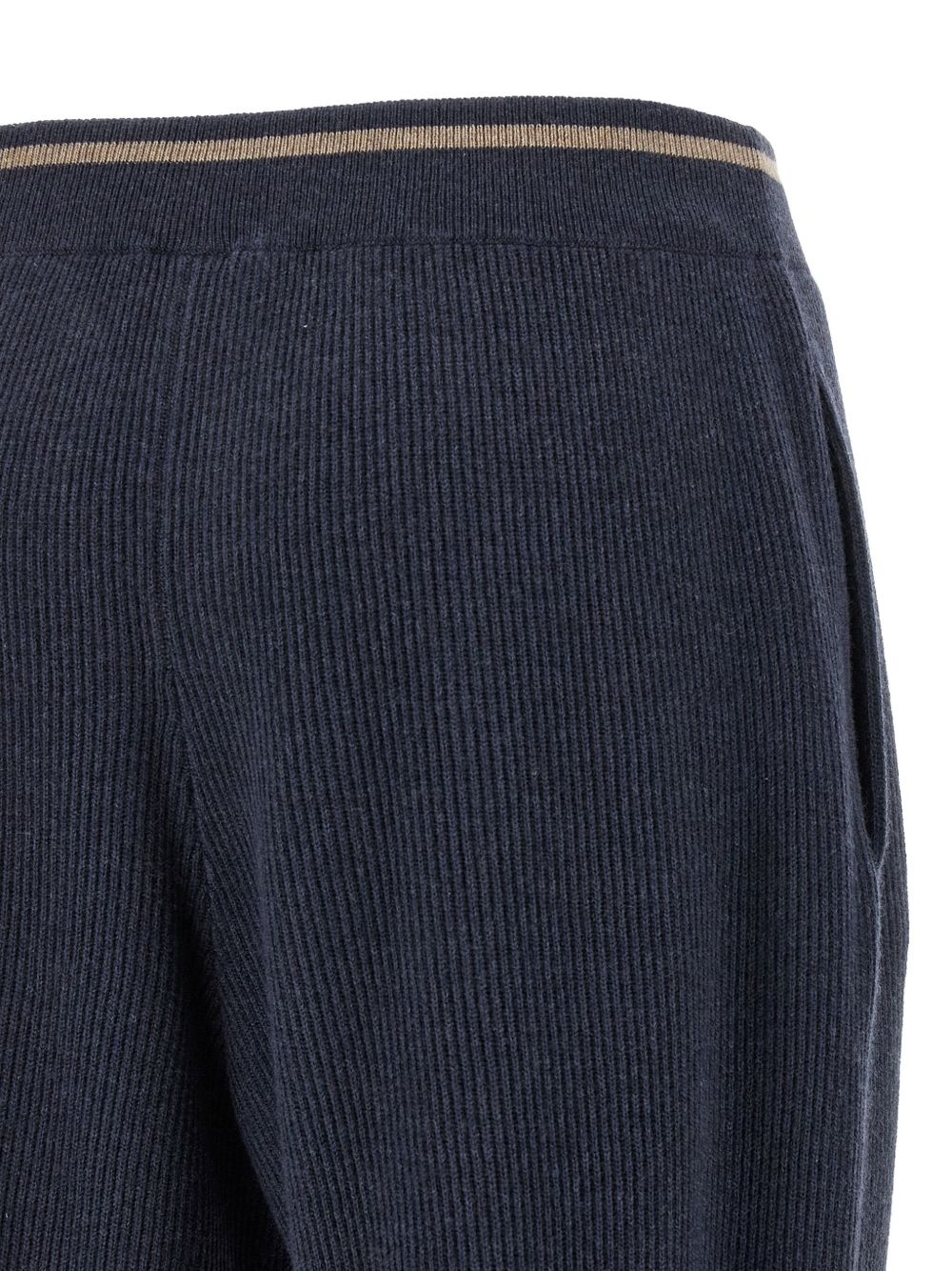 ribbed drawstring track pants - 4