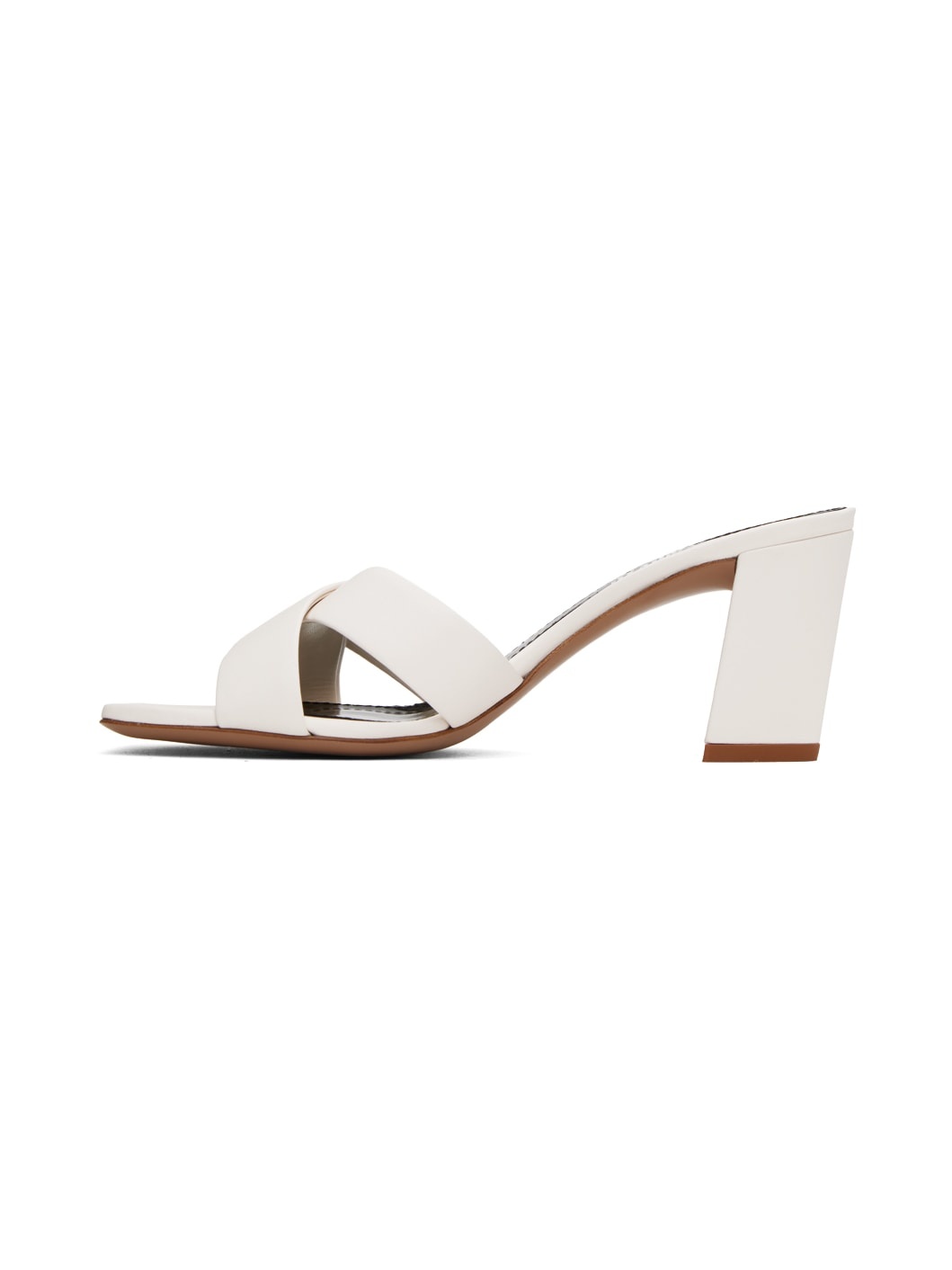 White Dafne 70 Mules - 3