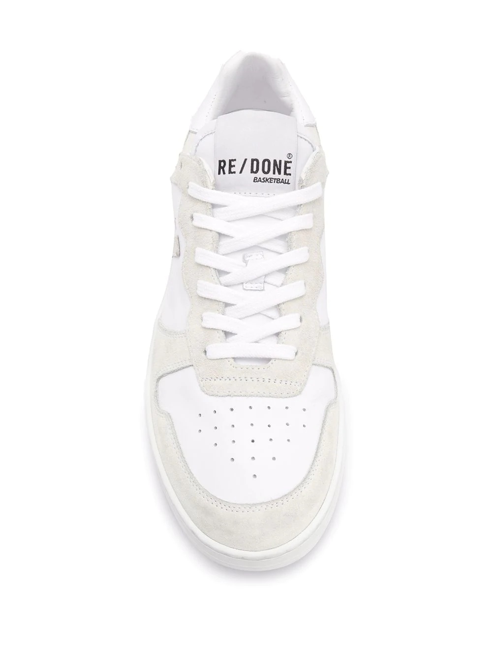 two-tone low top sneakers - 4