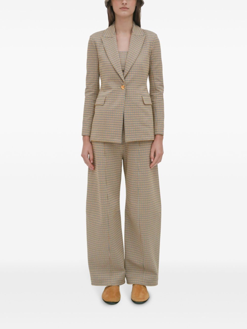 check-pattern blazer - 3