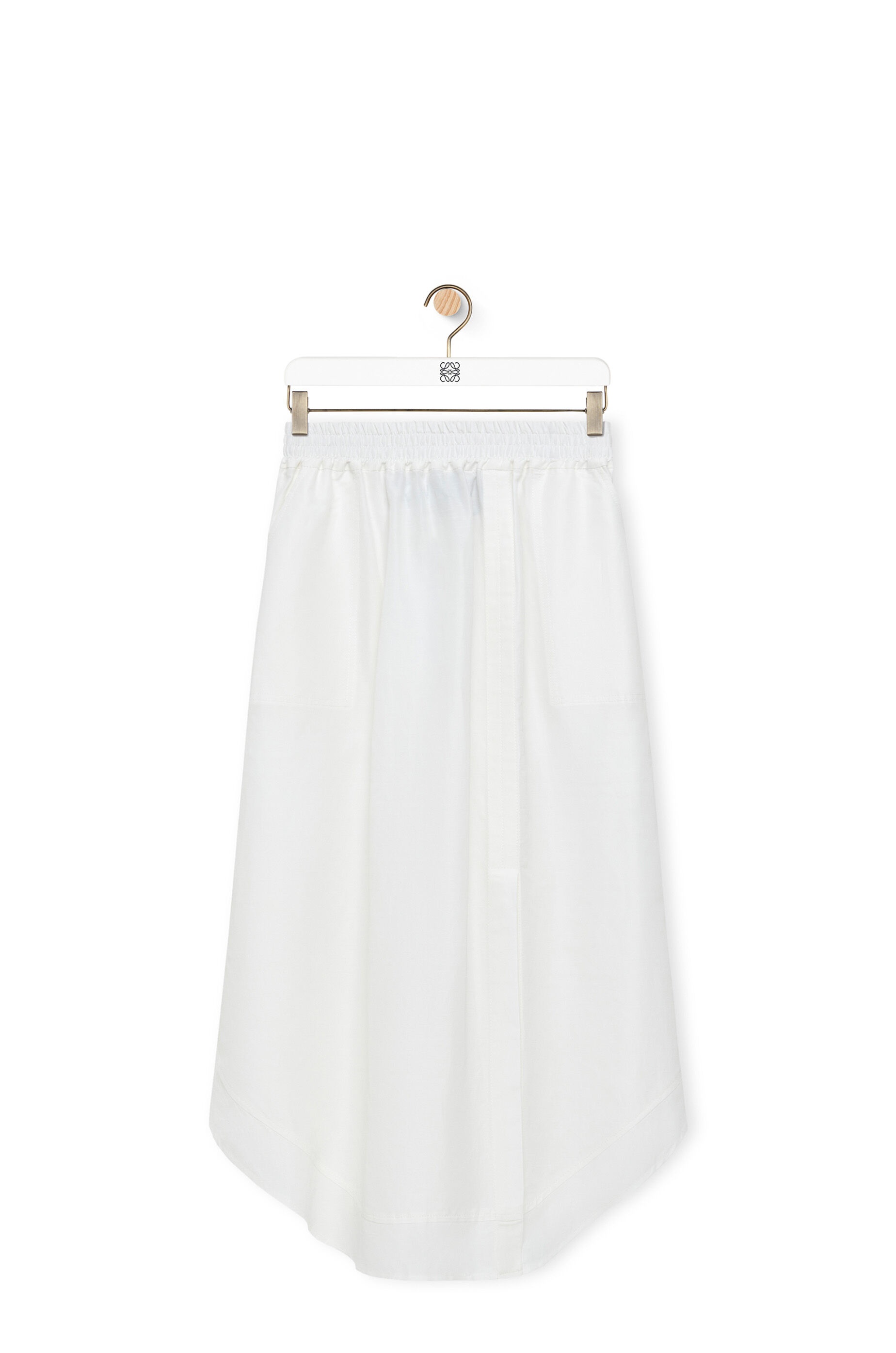 Midi skirt in viscose and linen - 1