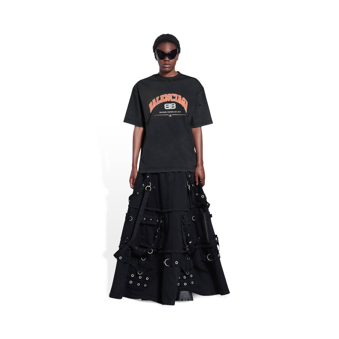 Women's Maison Balenciaga T-shirt Medium Fit in Black - 2