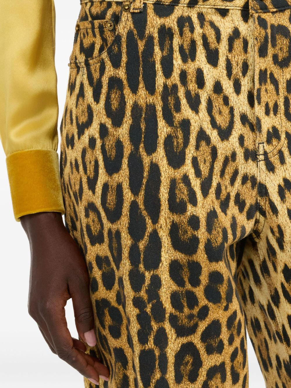 jaguar-print trousers - 5