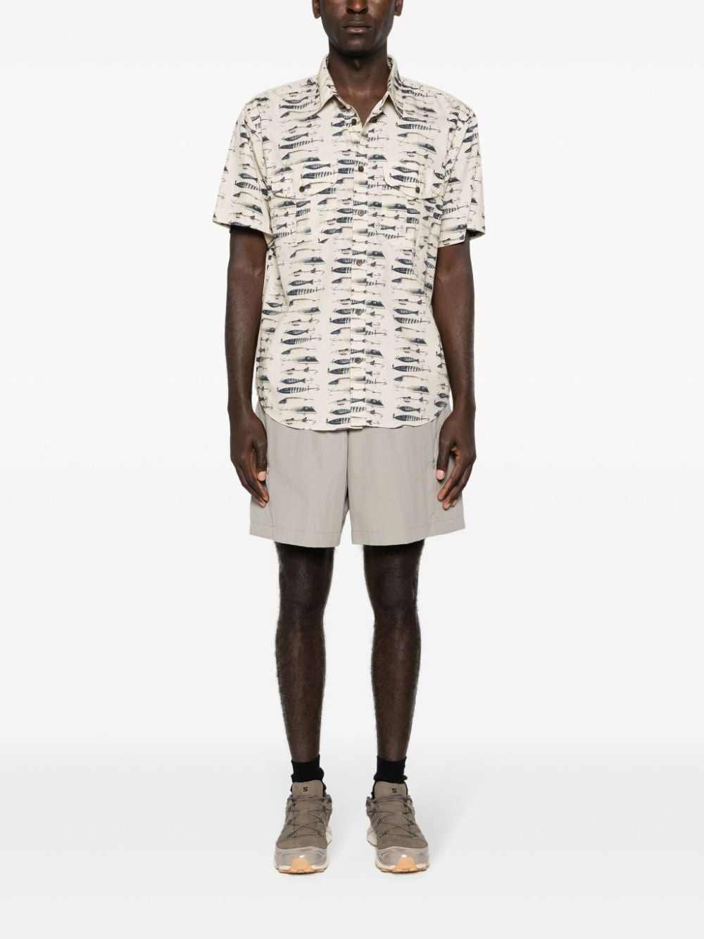 fish-print cotton shirt - 2