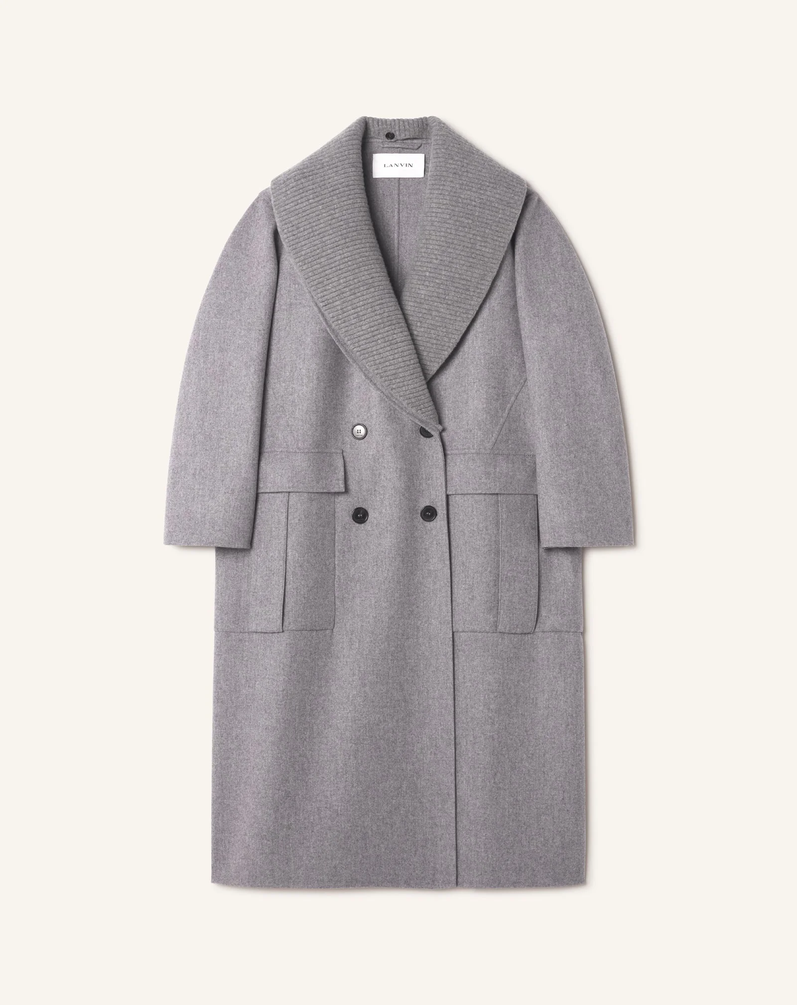 DOUBLE-FACED COAT IN WOOL AND CASHMERE - 1