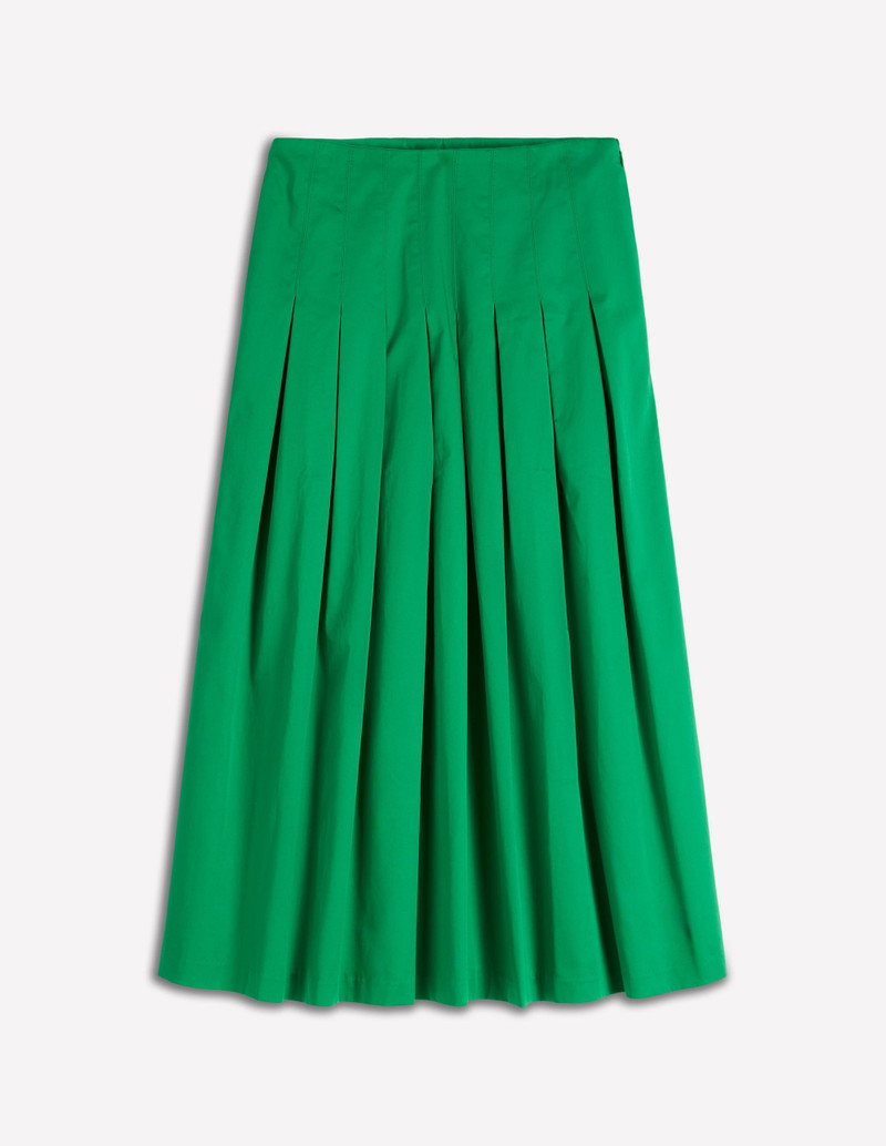 Valentina Sateen Skirt-Rich Emerald 1