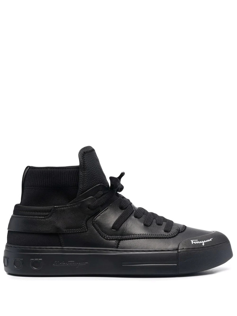 high-top leather sneakers 1