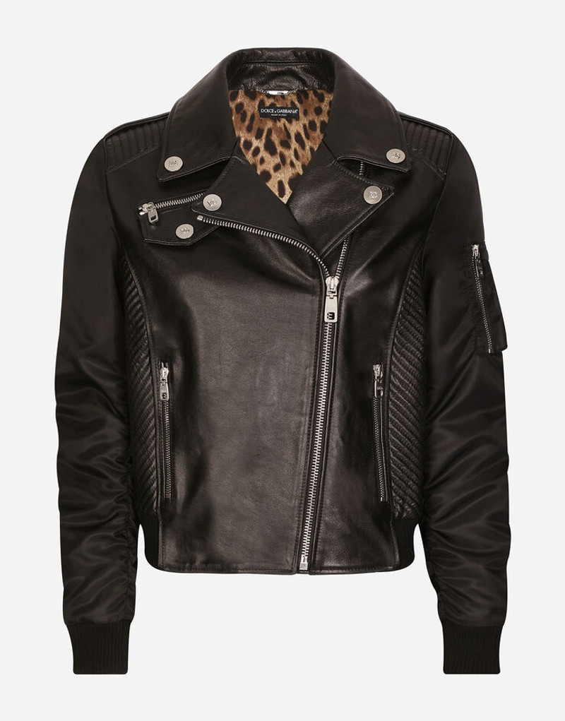 Leather biker jacket 1