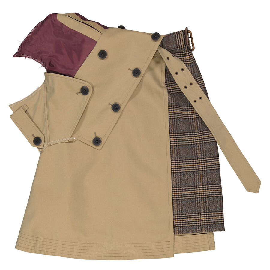 Kolor Glen Plaid Trench Style Skirt - 7